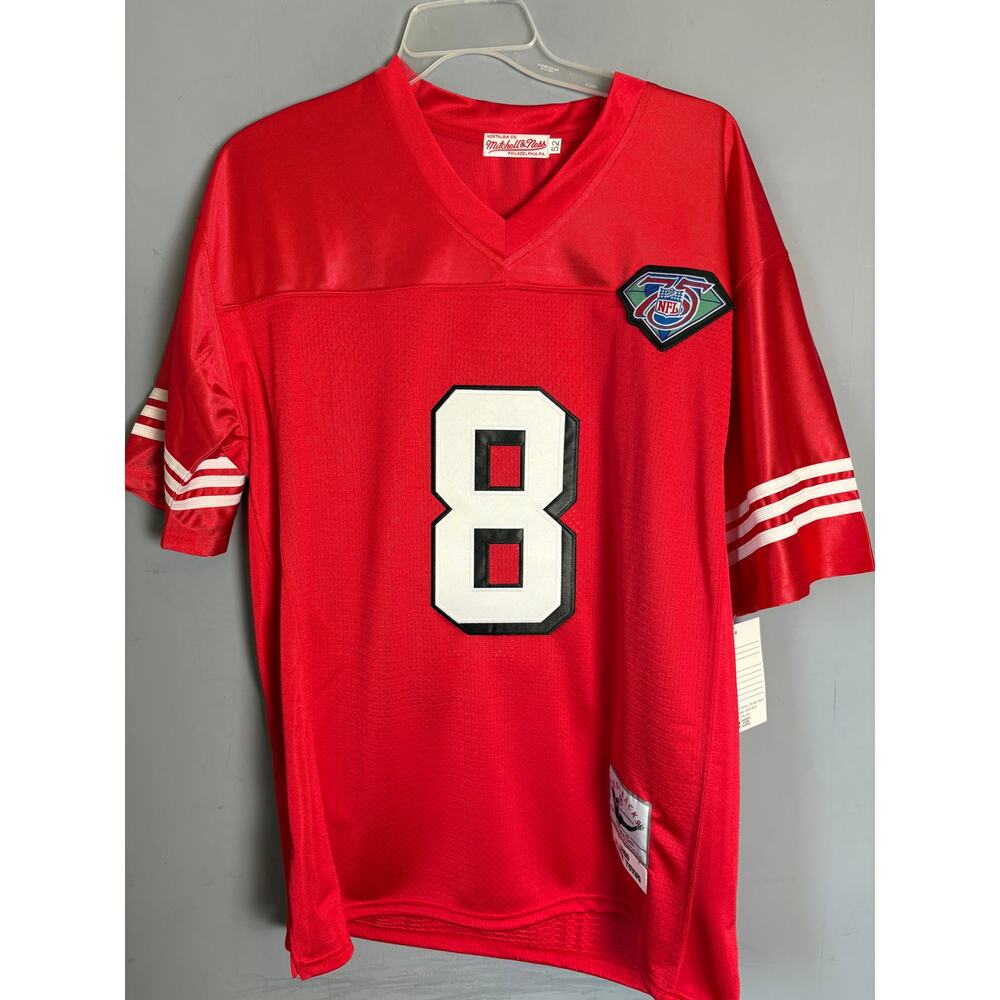 NWT Mitchell & Ness Steve Young #8 49ers Red Throwback Jersey Men’s Size 52
